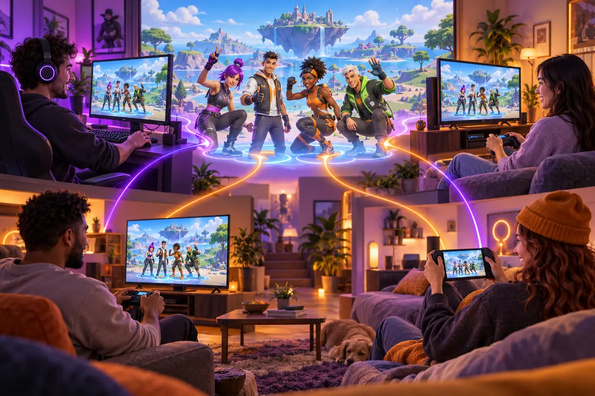 Crossplay Fortnite : jouer ensemble sur PC, PS5, Xbox et Switch