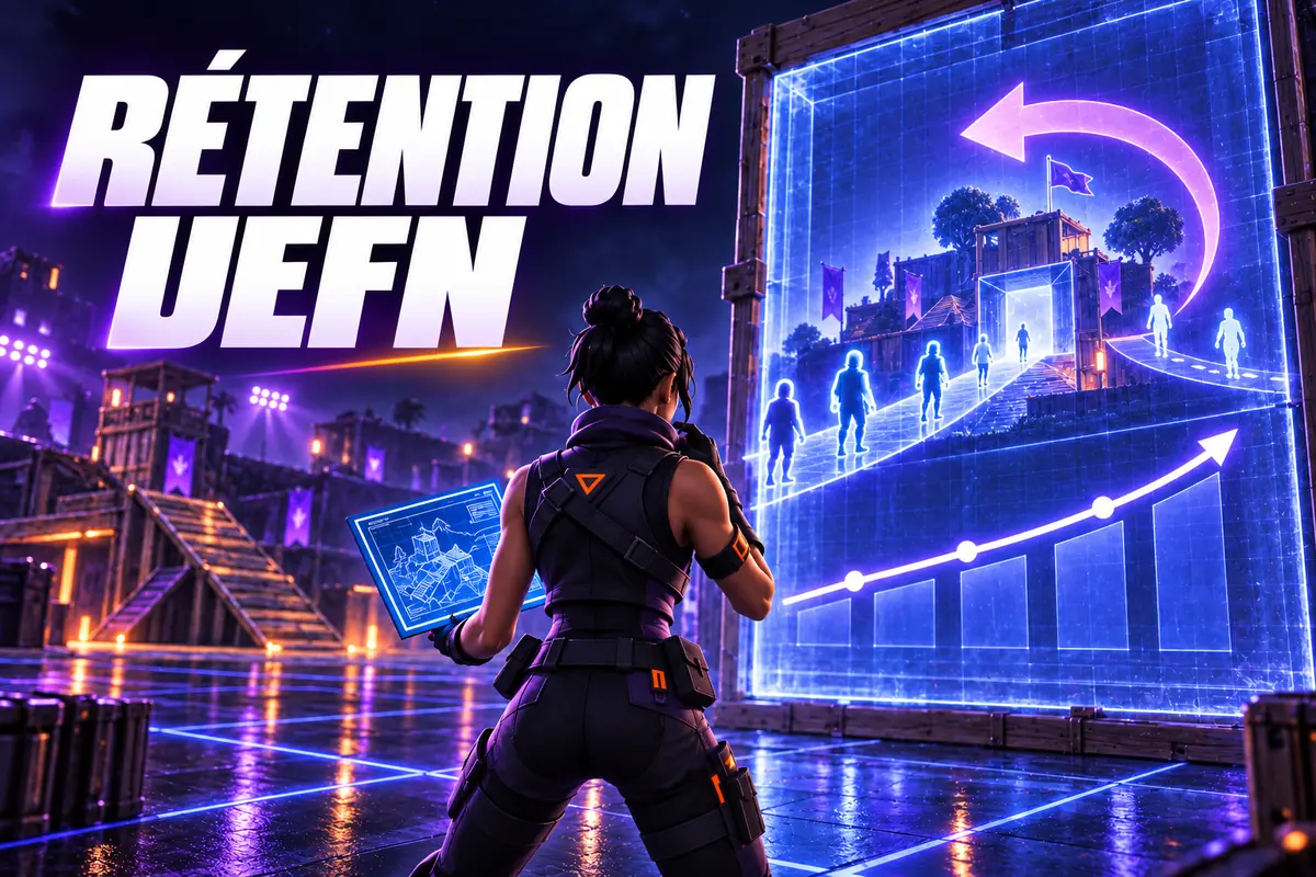 Rétention UEFN : les métriques à suivre sur sa map Fortnite