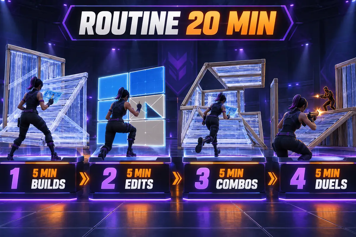 Routine de vingt minutes pour entraîner les builds et edits sur Fortnite